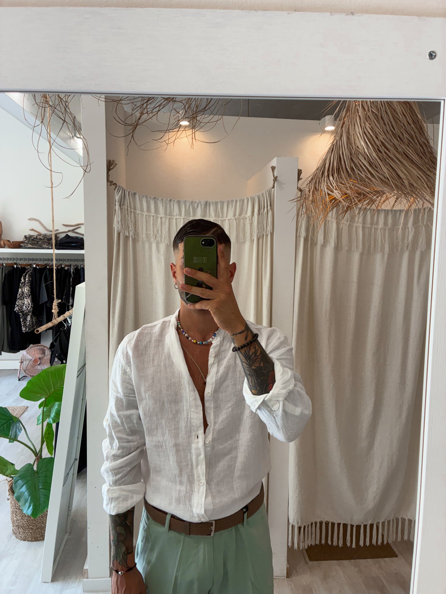 Camicia coreana in lino