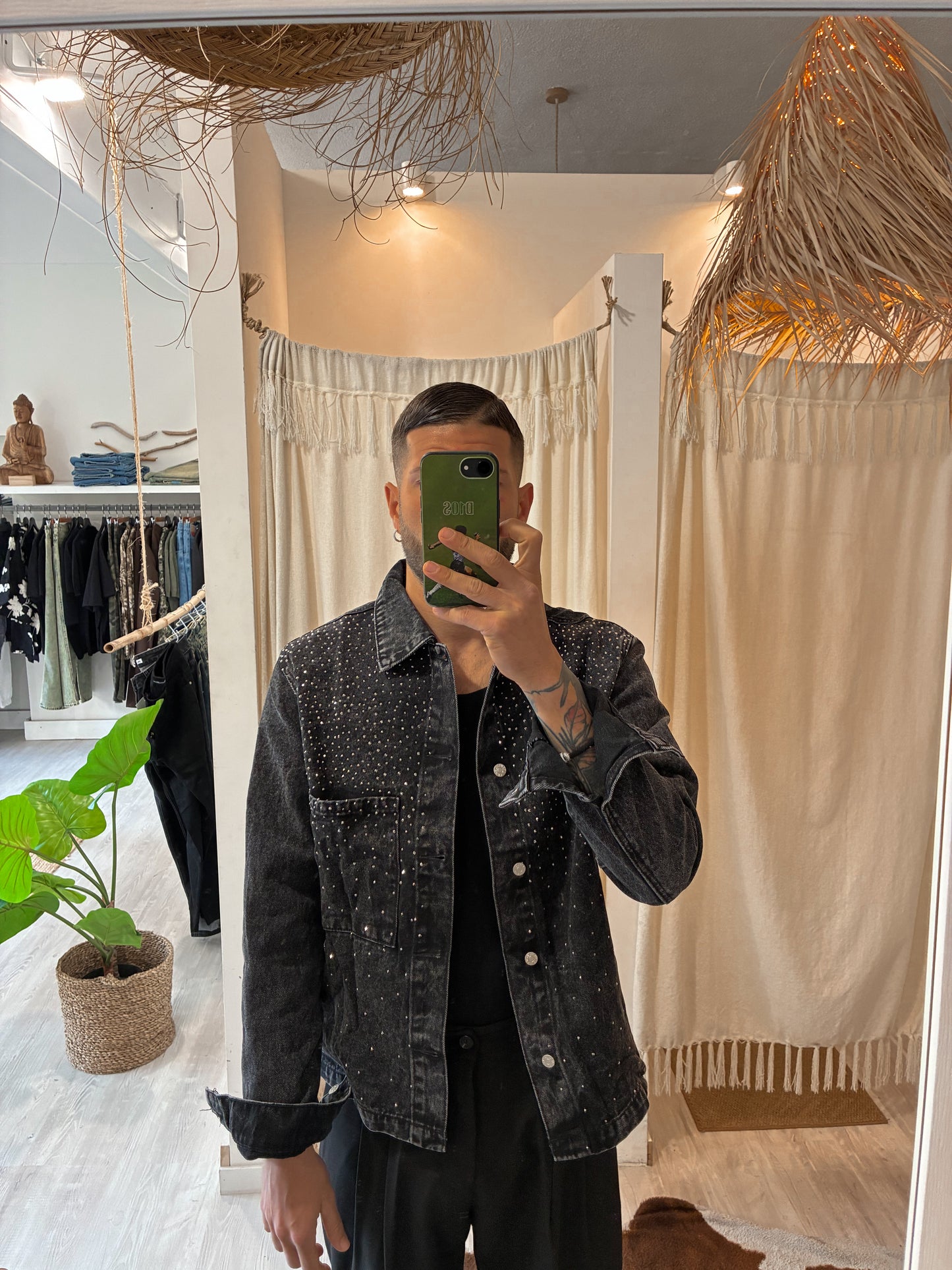 Giacca in Jeans con strass