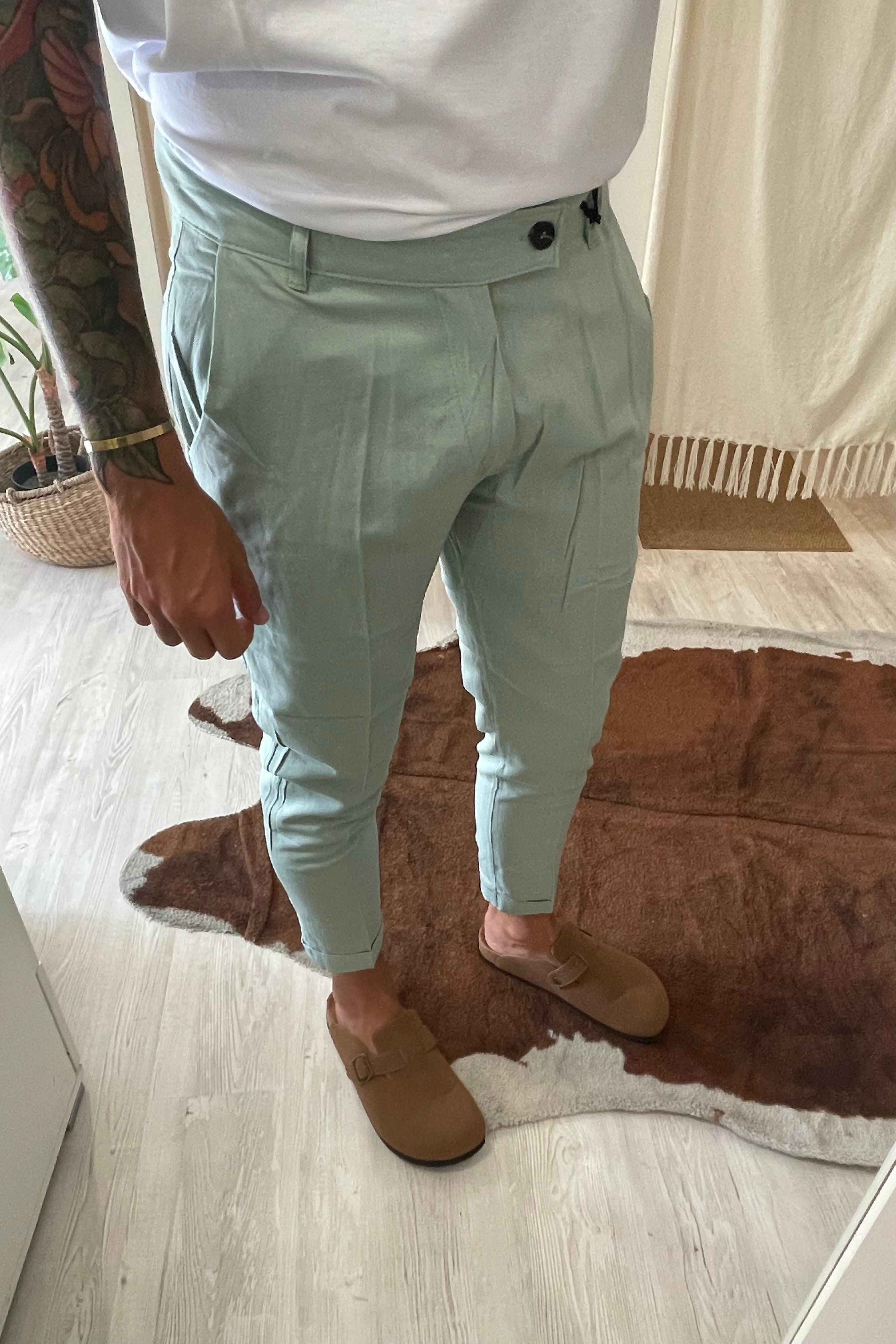 Pantalone in Lino Regular Fit