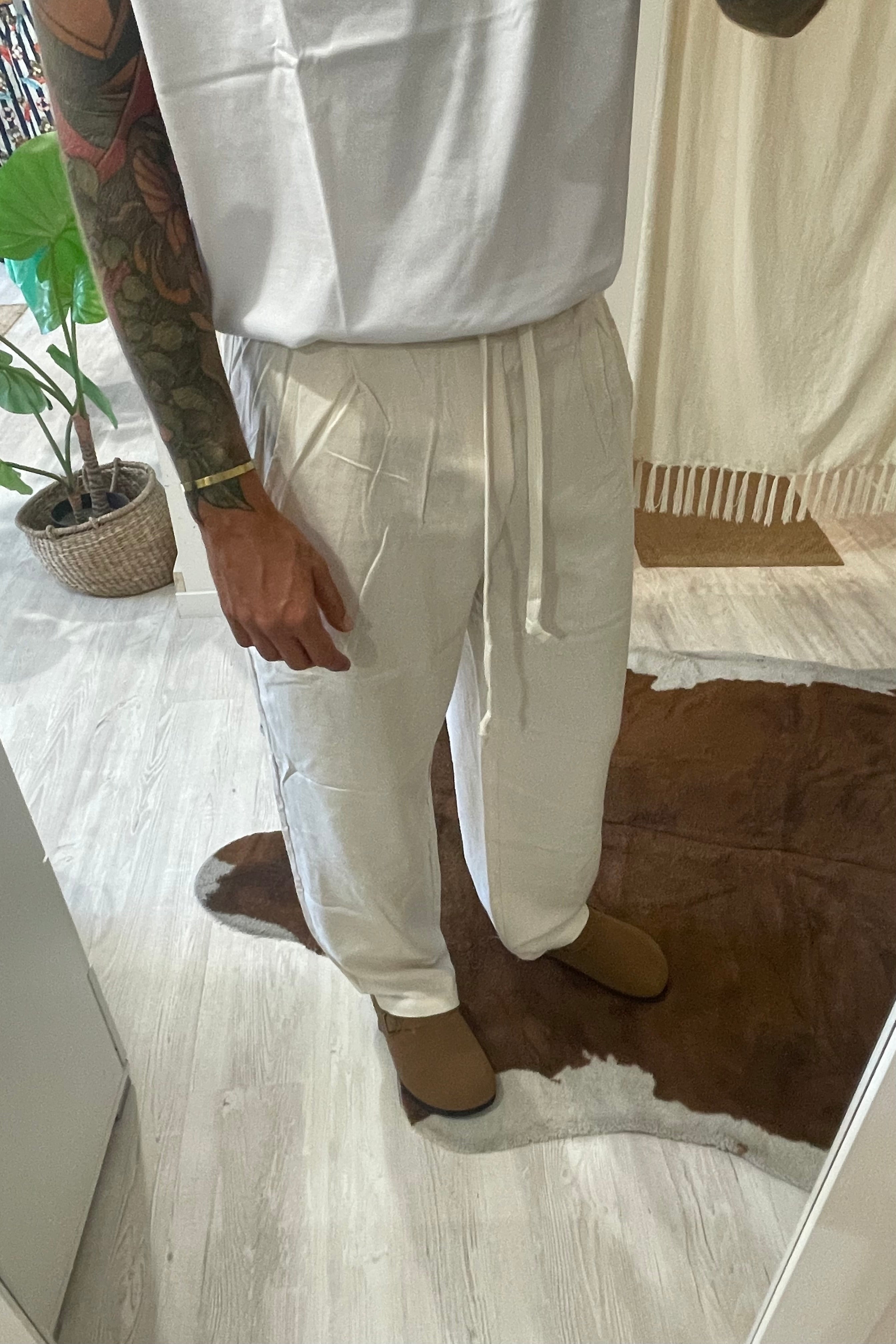 Pantalone in Lino Baggy